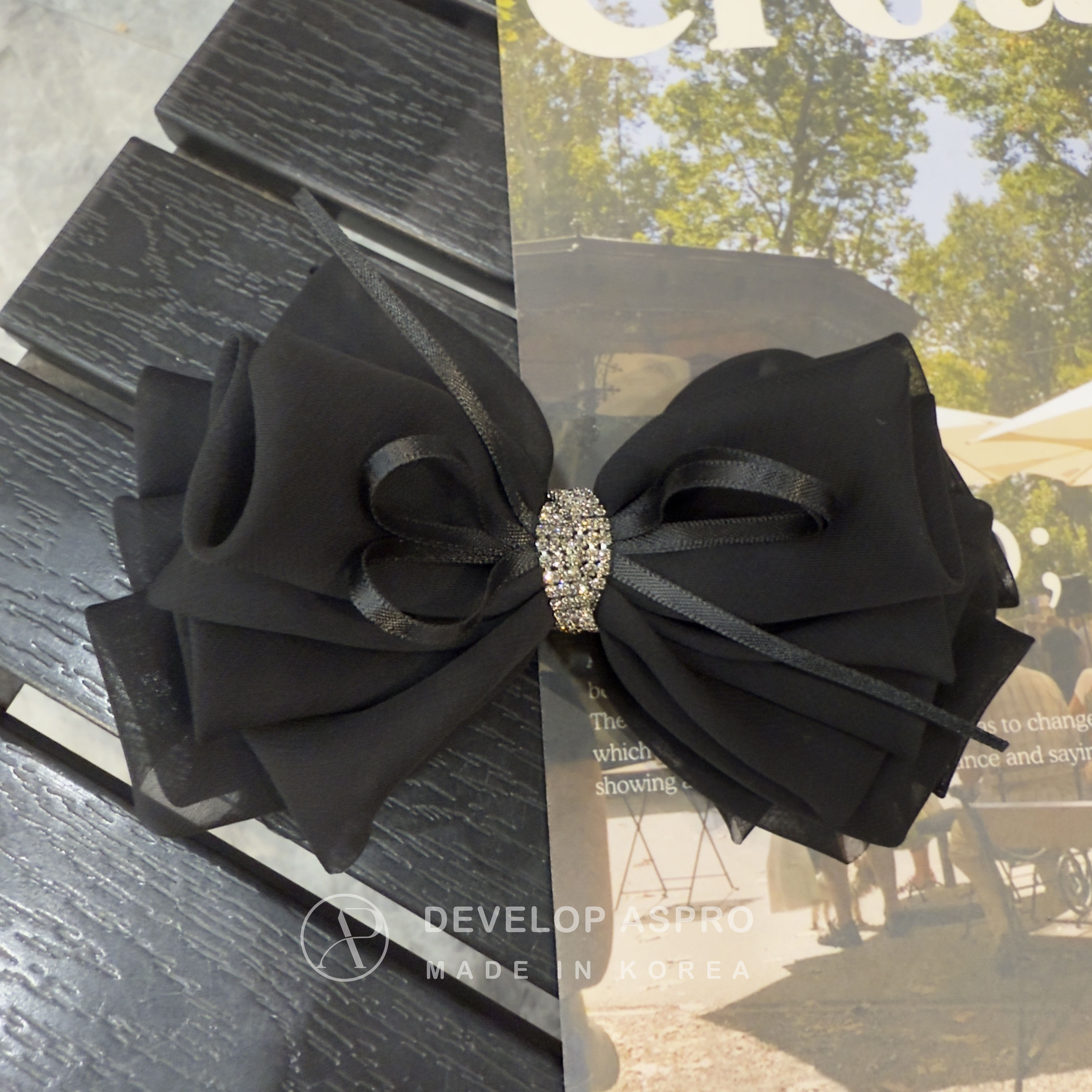 【现货 韩国手工原创】韩国新款雪纺香蕉夹马尾夹D3-XP264