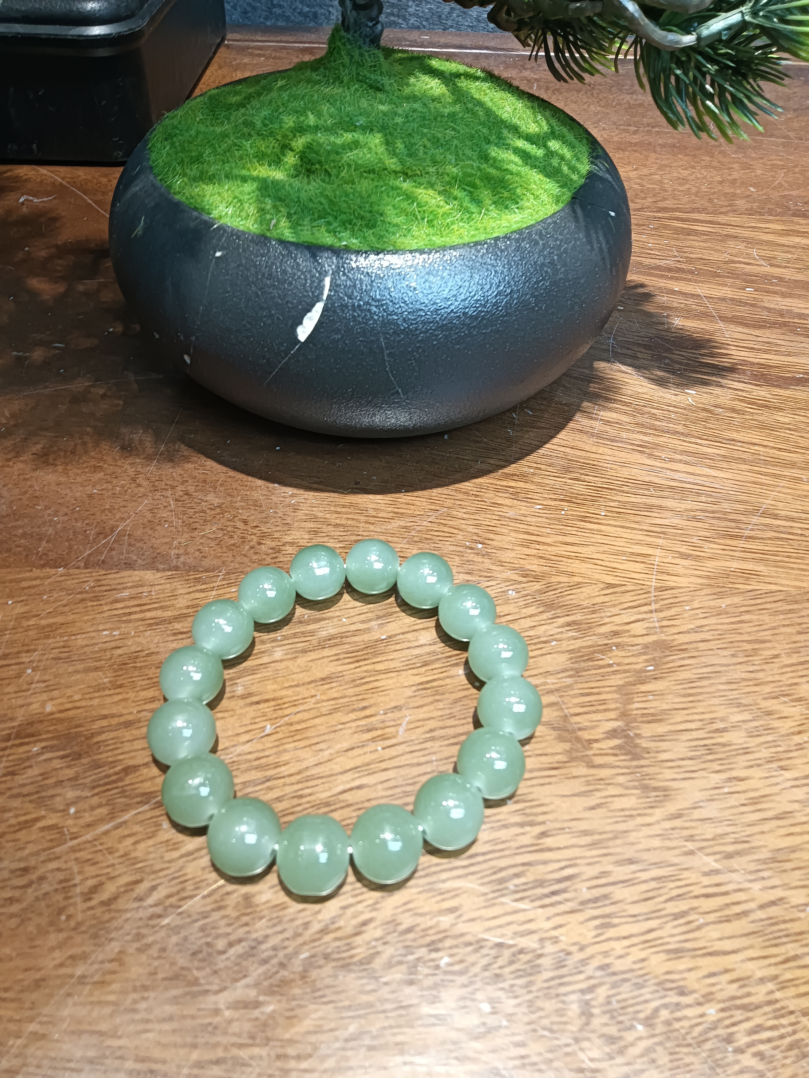 晴水浅绿玉石手串