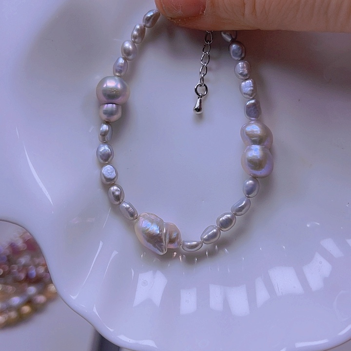 淡水珍珠手绳合金