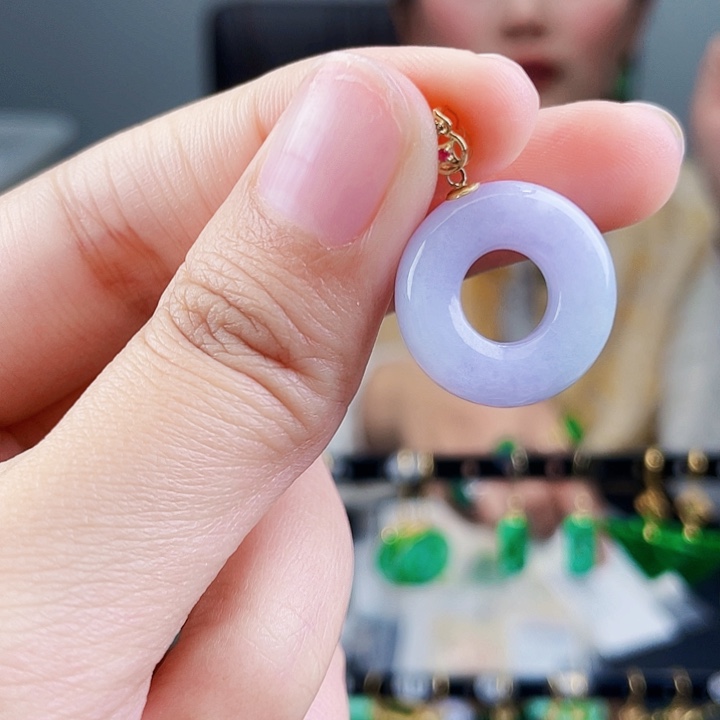 翡翠颈饰18K金镶嵌饰品