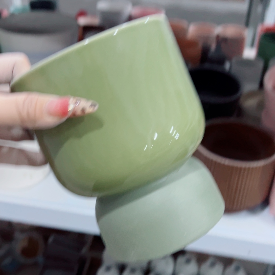 有孔，陶瓷花盆满10米包邮发货