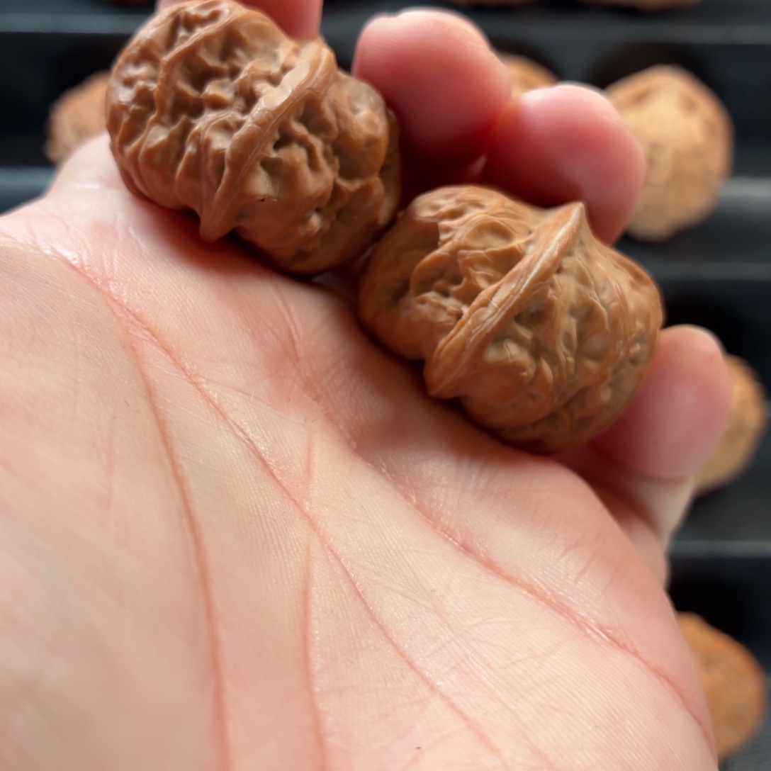 桃核把件野生原树门头沟元宝33