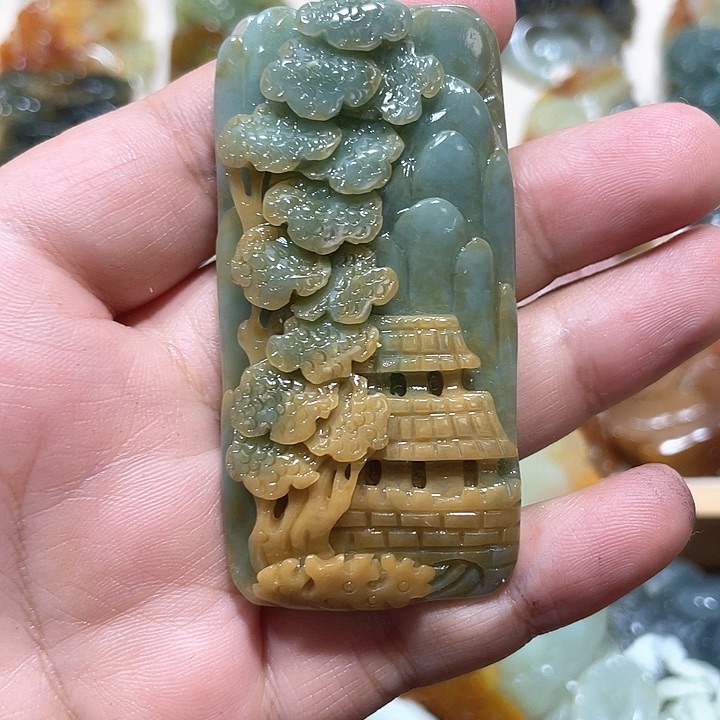 岫玉吊坠(不含链)未镶嵌