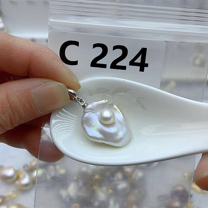 淡水珍珠颈饰银S925镶嵌