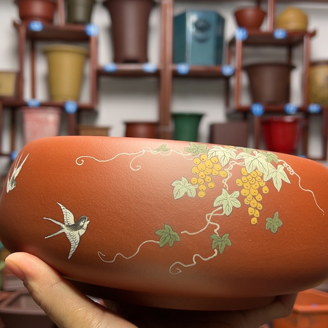 紫砂花盆摩****y紫砂花盆