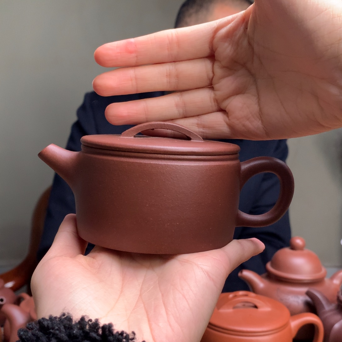 紫砂茶壶200毫升半手