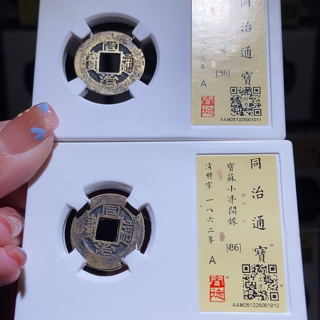 铜枫***?永通文化 清 同治通宝阔源苏1011、12L