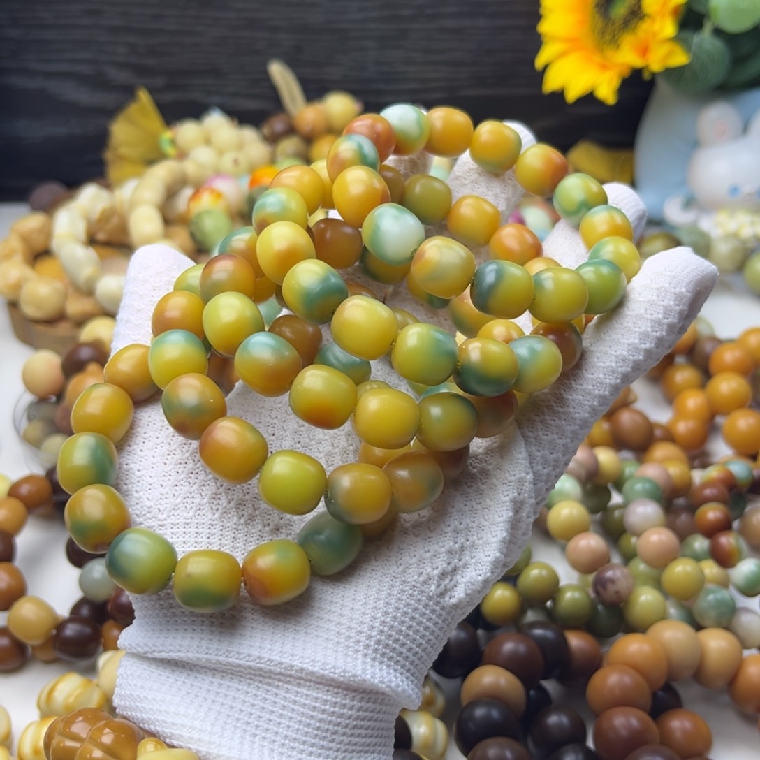 吊坠菩提根/象牙果枣珠微瑕一串13mm