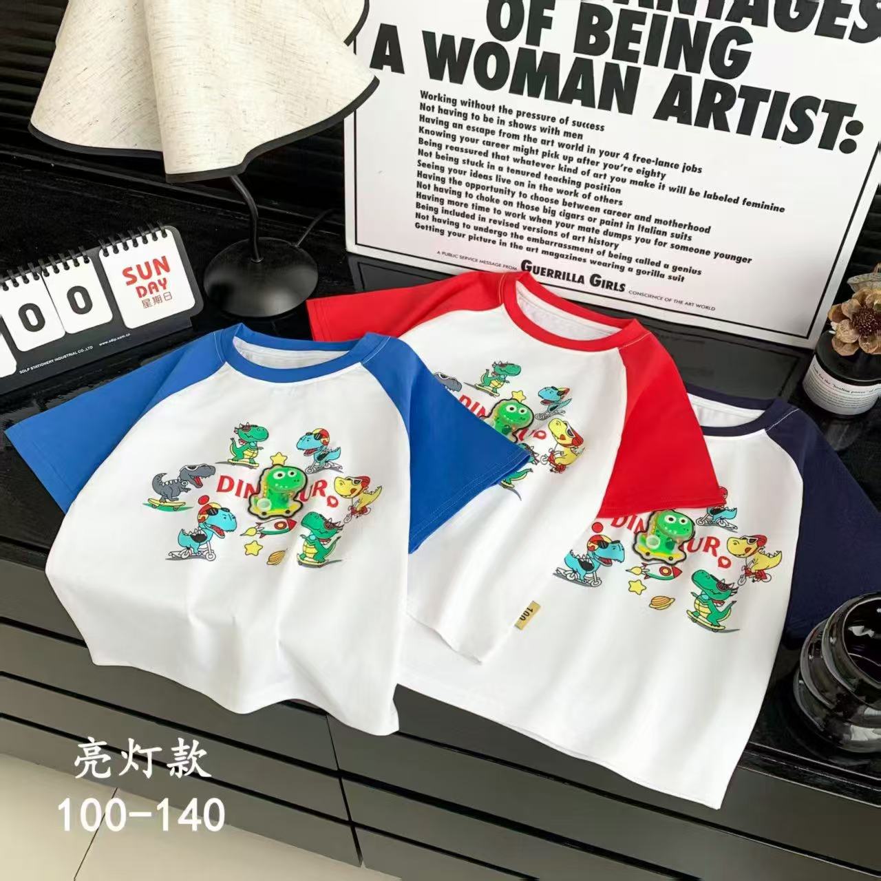 西米小可亮灯儿童短袖T恤卡通印花