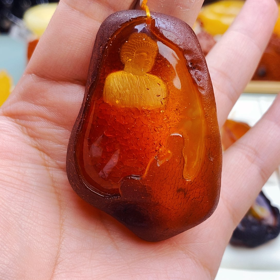 蜜蜡颈饰未镶嵌天然保真假一赔十105