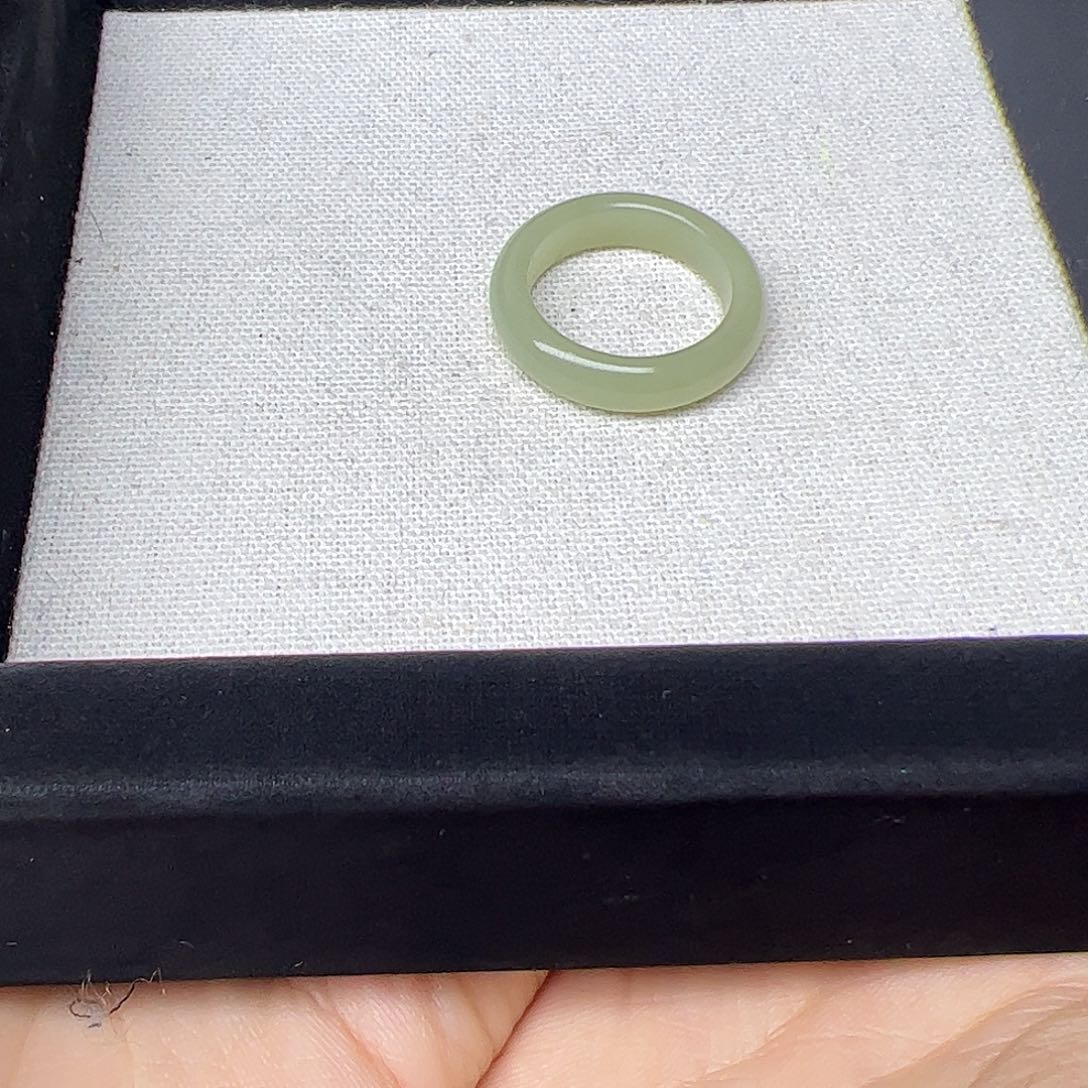 和田玉戒指未镶嵌M****a18号晴水戒