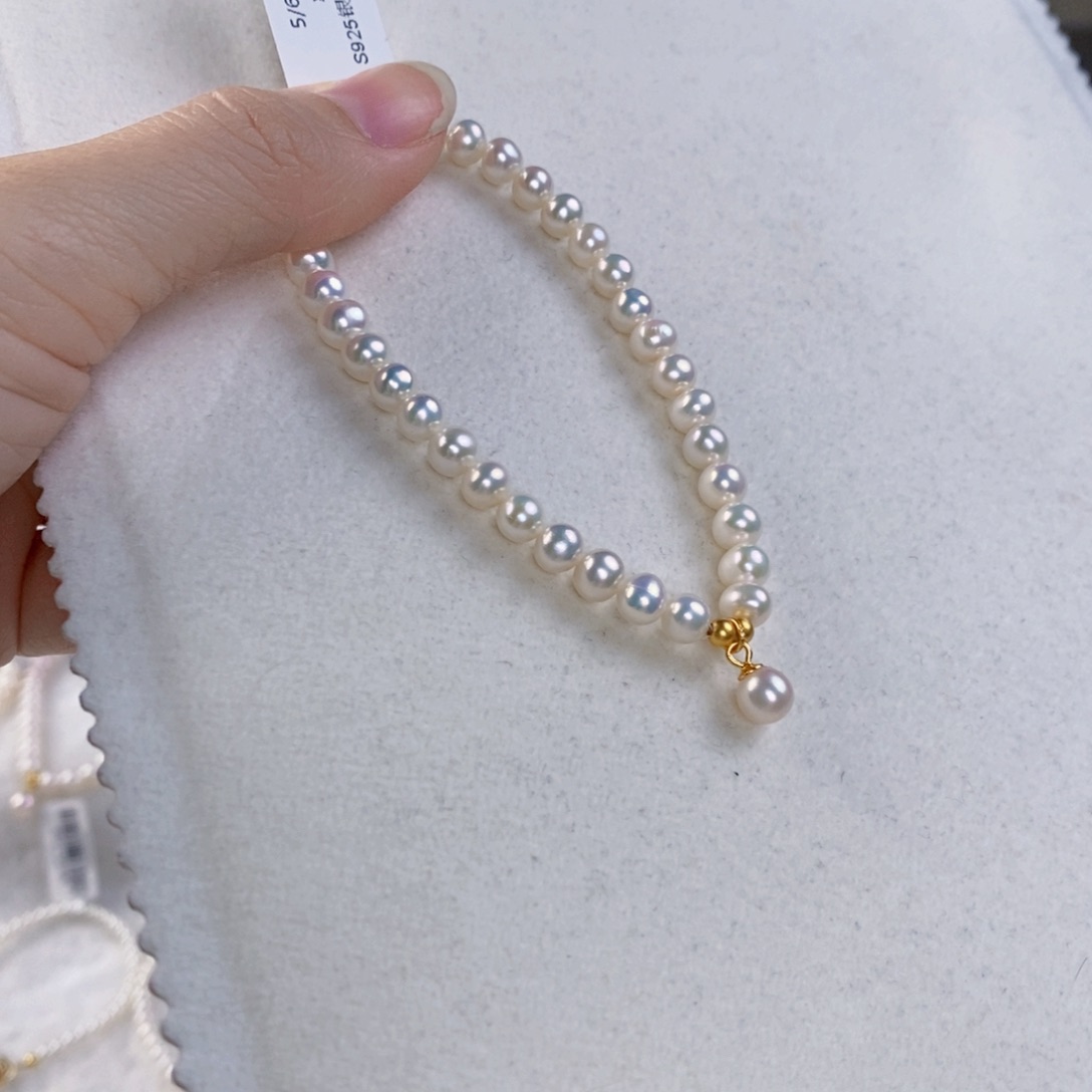 淡水珍珠手绳银S925镶嵌