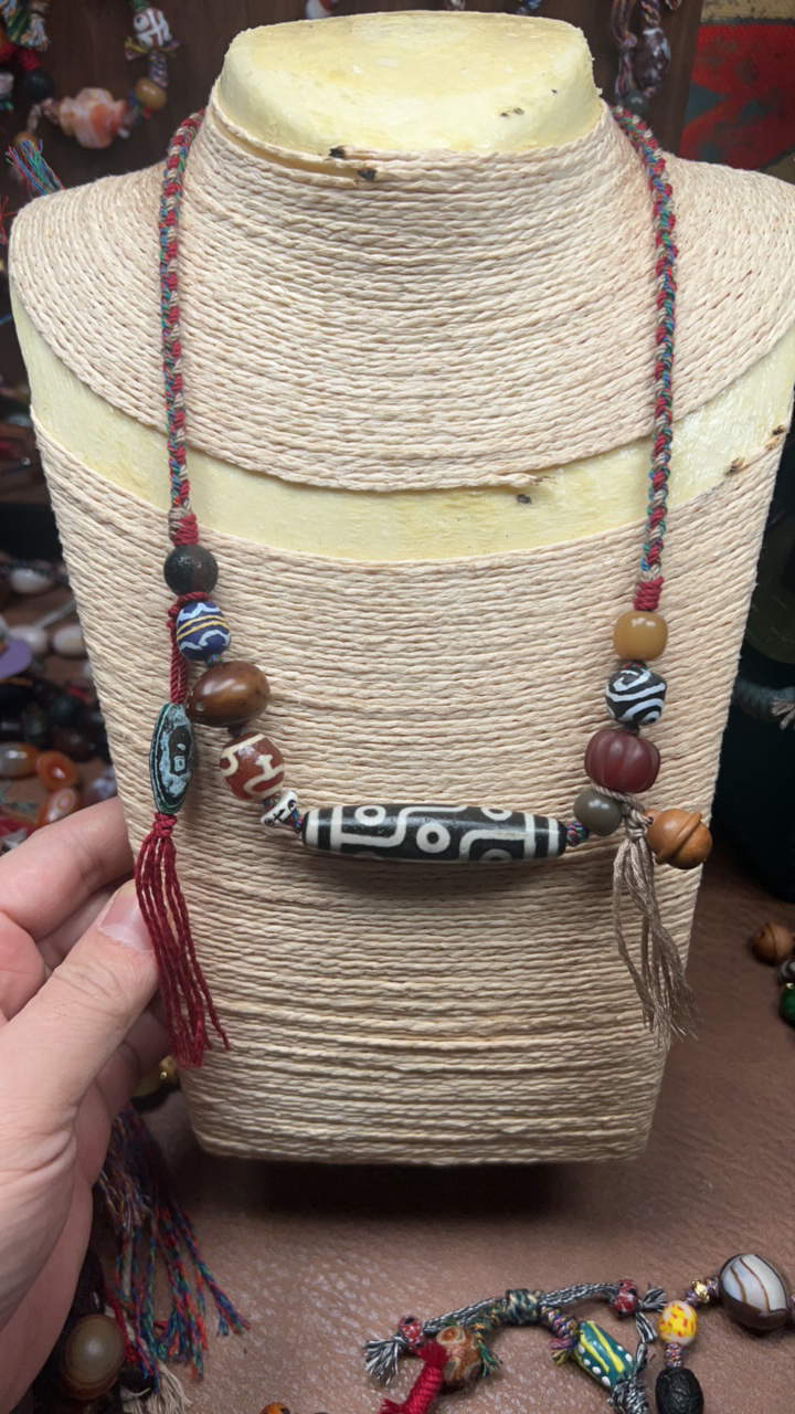 纯手工编织玛瑙项链