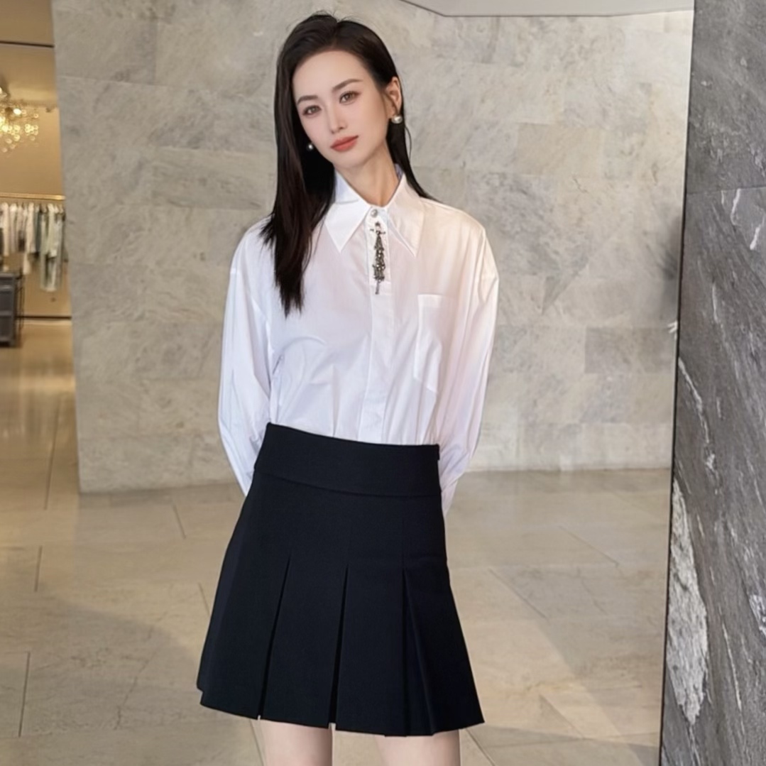 AMASS/阿玛施高腰显瘦百搭时尚四面弹百褶裙5200471-344511