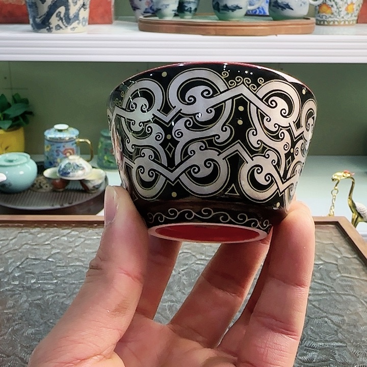 青花瓷器茶叶罐旅行套装