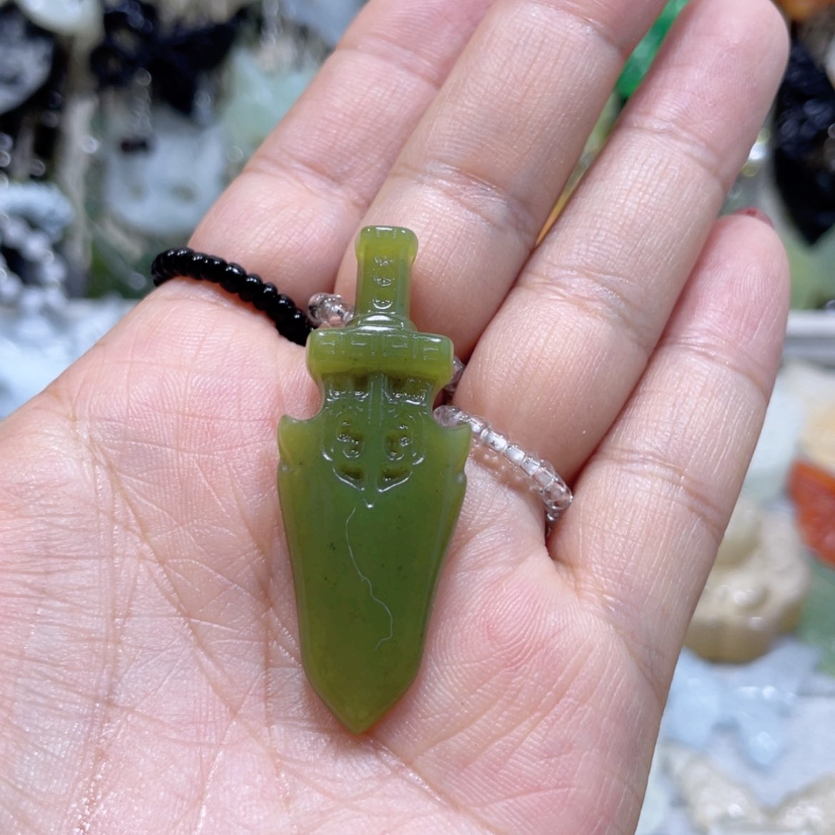 【闪购商品】岫玉未镶嵌颈饰37吊坠