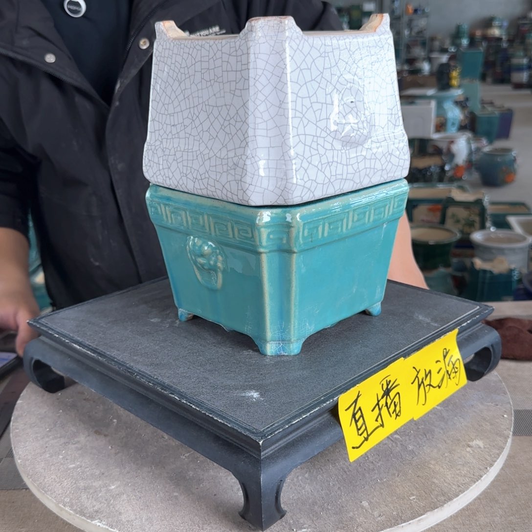 陶。一风堂石湾花盆  微瑕