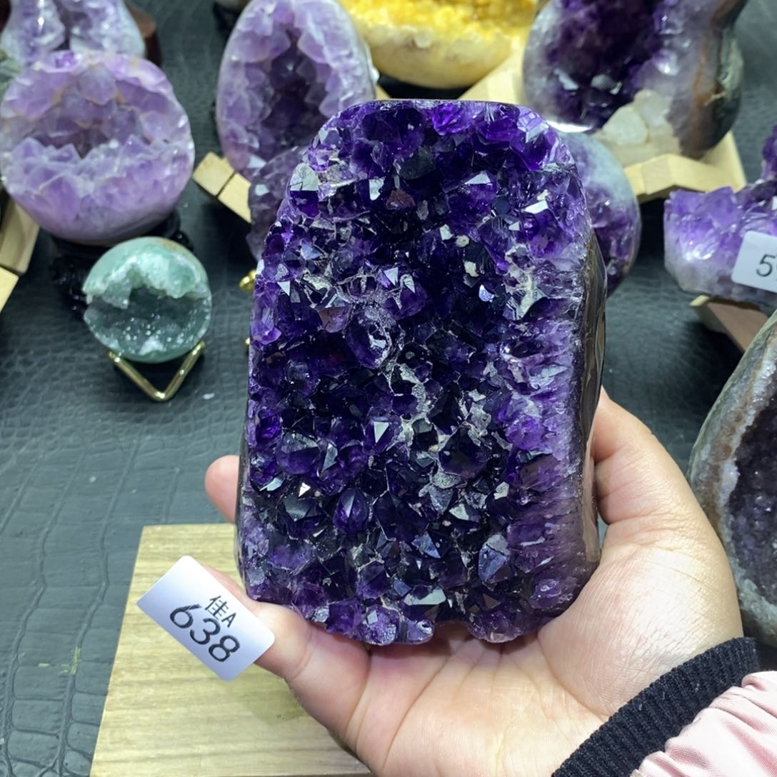 未镶嵌大型摆件（非配饰）紫晶达*西