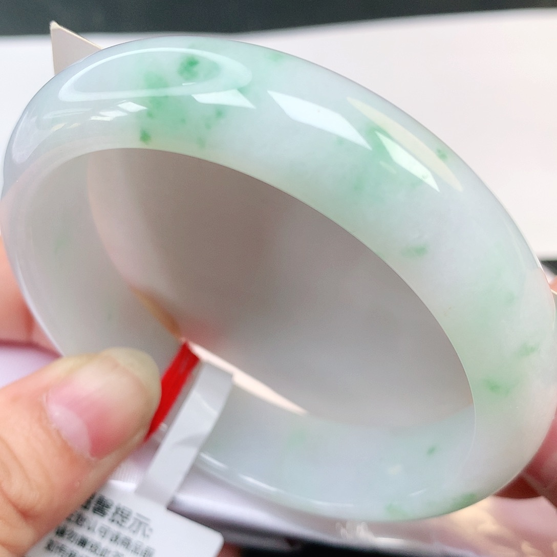 未镶嵌手镯翡翠纯天然A货翡翠老坑完美飘绿花003号