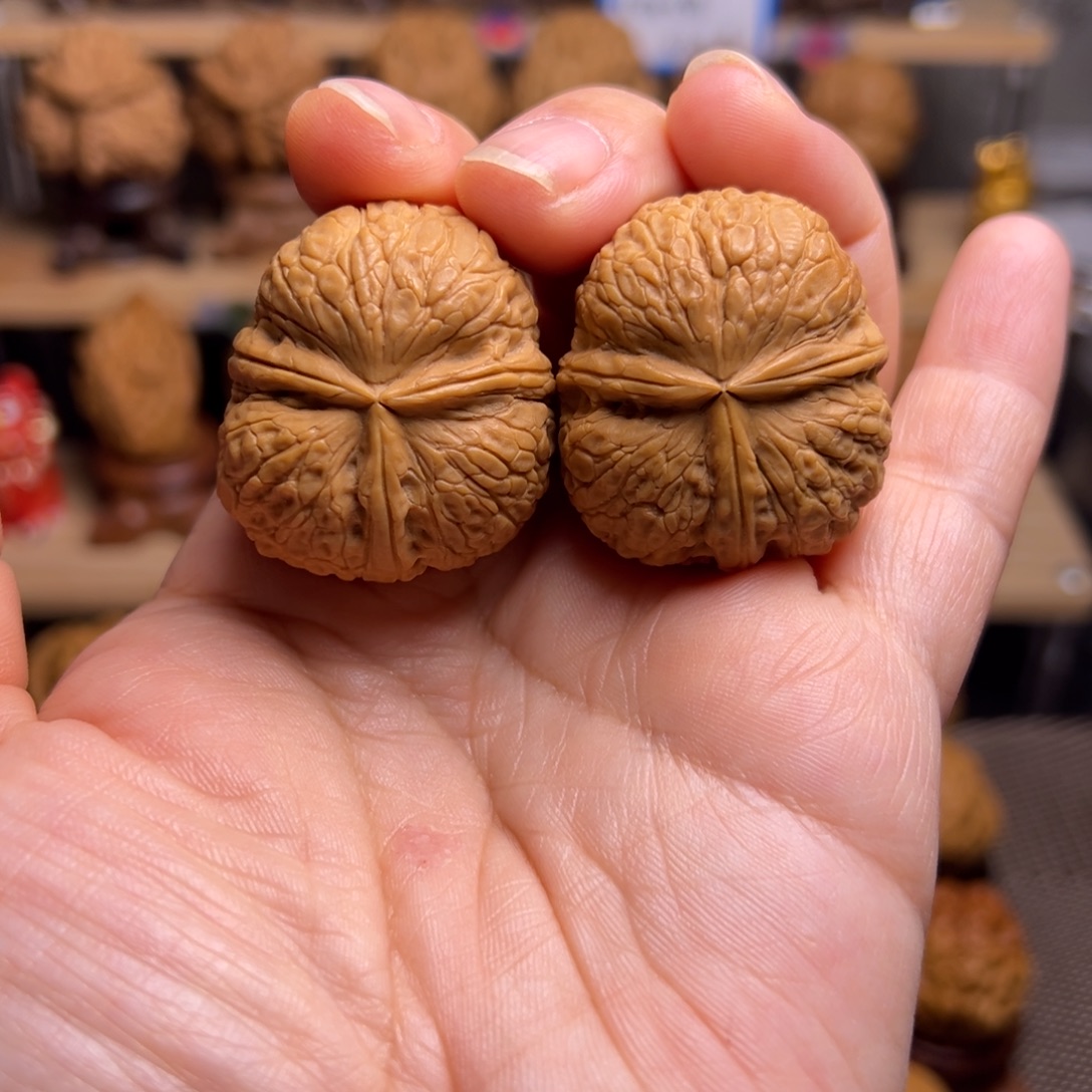 文玩核桃把件15w元宝三棱36尺