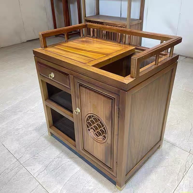 南美胡桃木新中式茶水柜家用茶柜简约