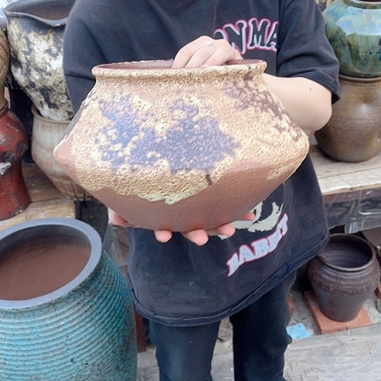 紫砂花盆高度18口径18