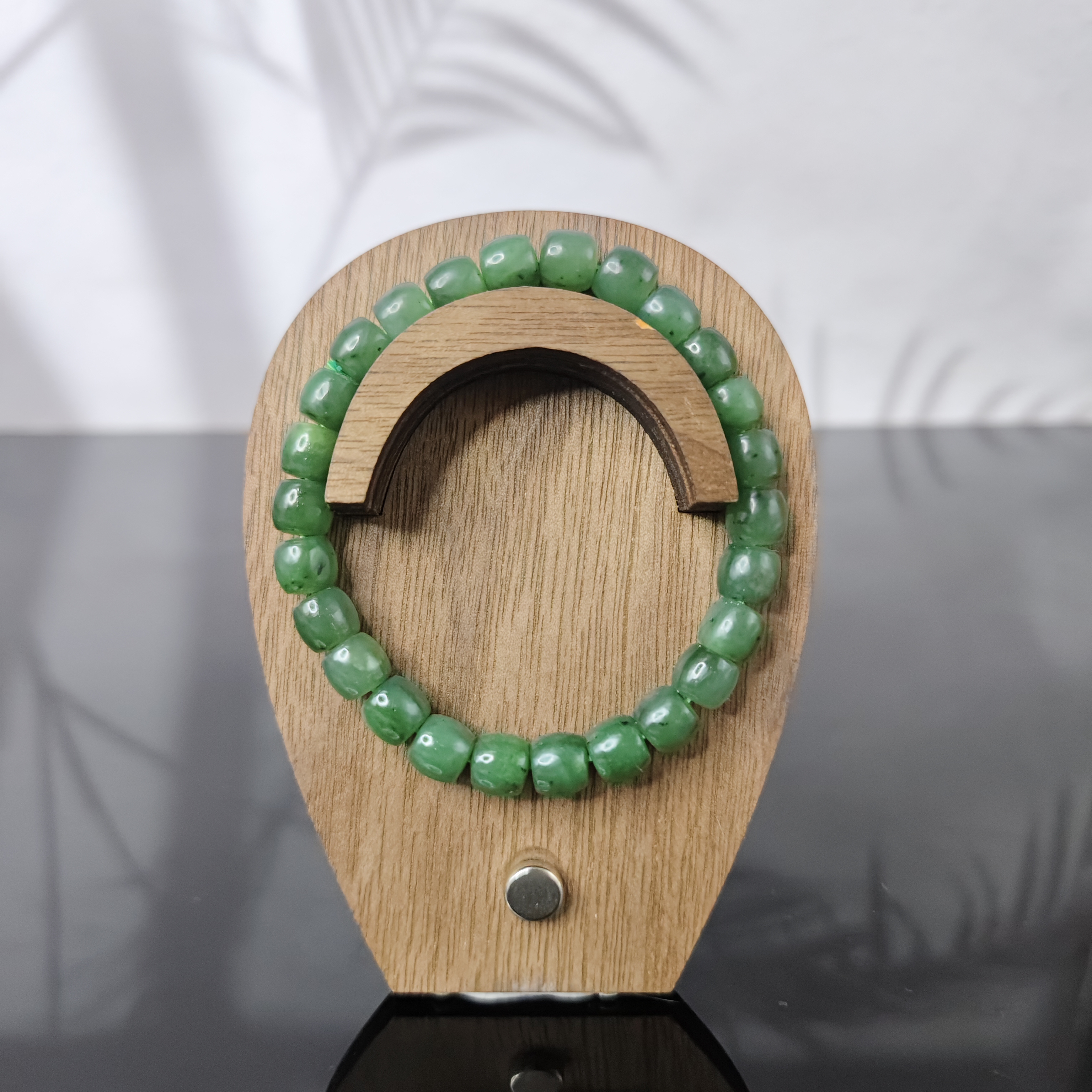 F和田玉碧玉直切手串（卡8）0401