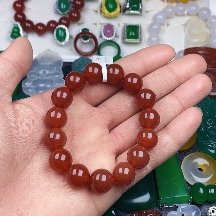 玛瑙/玉髓手串未镶嵌卡14