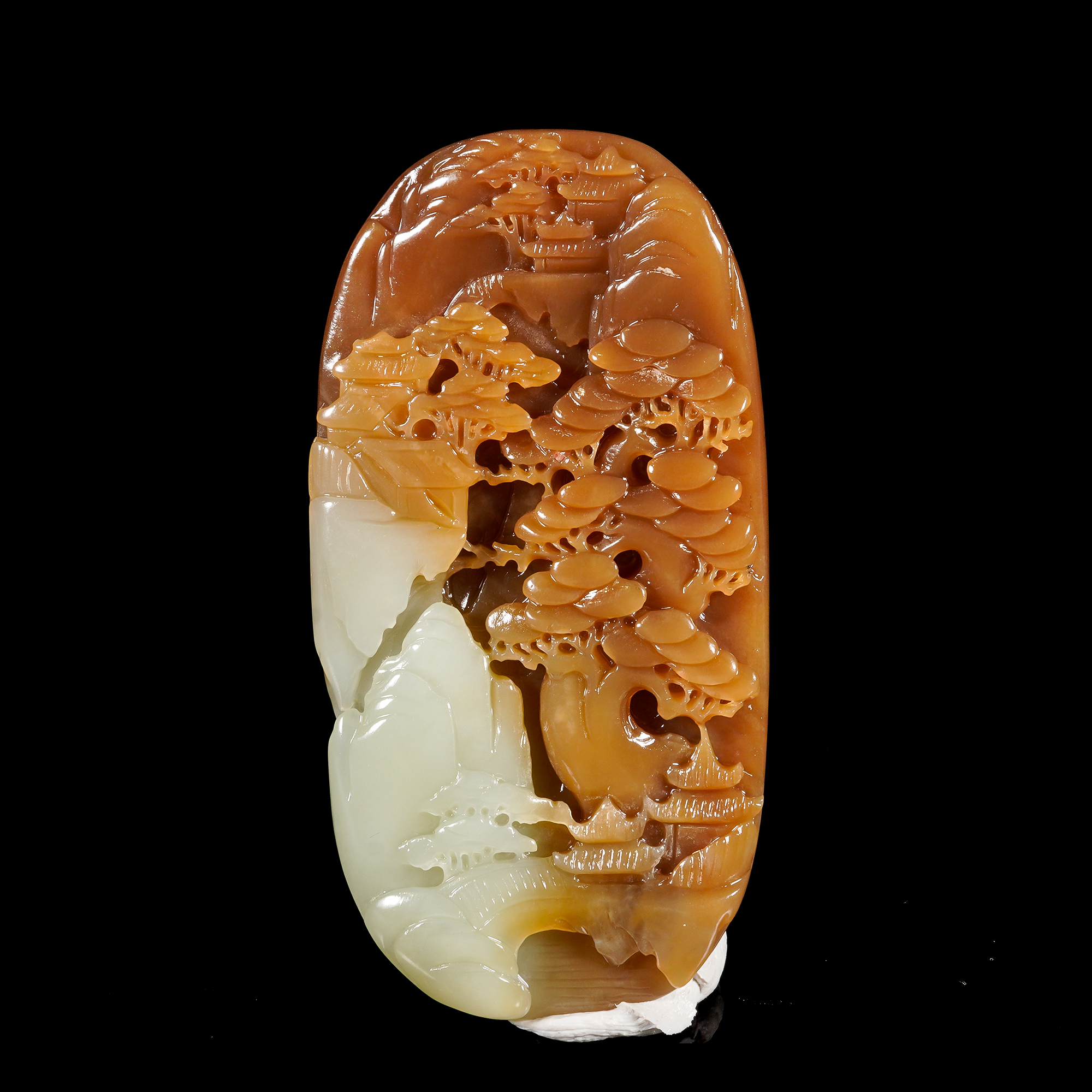 LOT.017和田玉巧雕山水佩/X3152