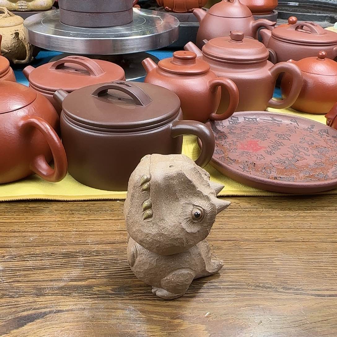 紫砂茶壶恐龙盖置