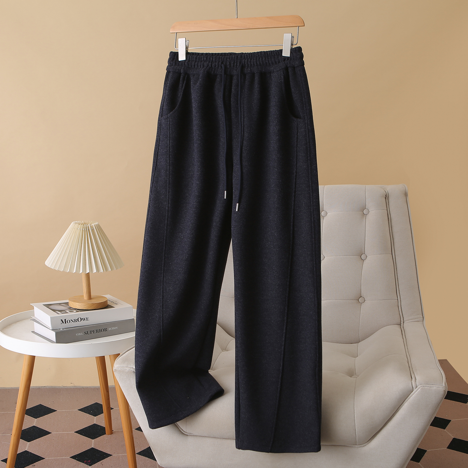 休闲裤秋季运动做旧直筒裤春秋窄版直筒裤加厚