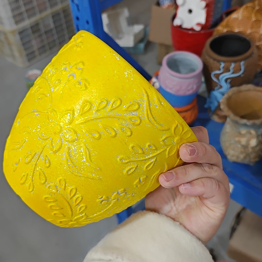 红陶吸水透气的白陶花盆凑满12发货