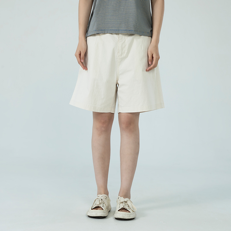女装瑕疵品11322220短裤时尚百搭夏季宽松潮流简约纯色五分裤