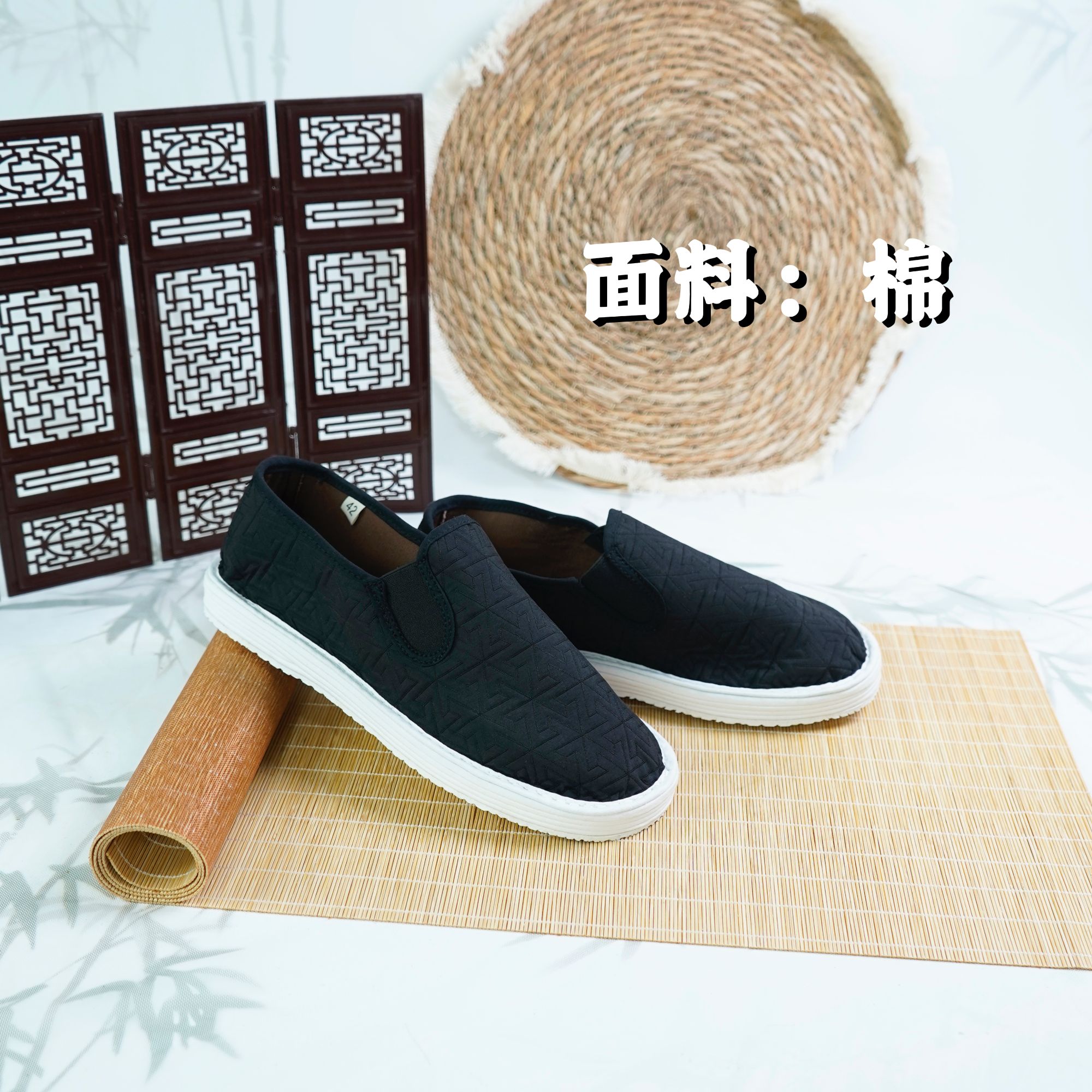 秋上新 【墨行-三片】民族风云南软底布鞋纯手工千层底民族绣花鞋