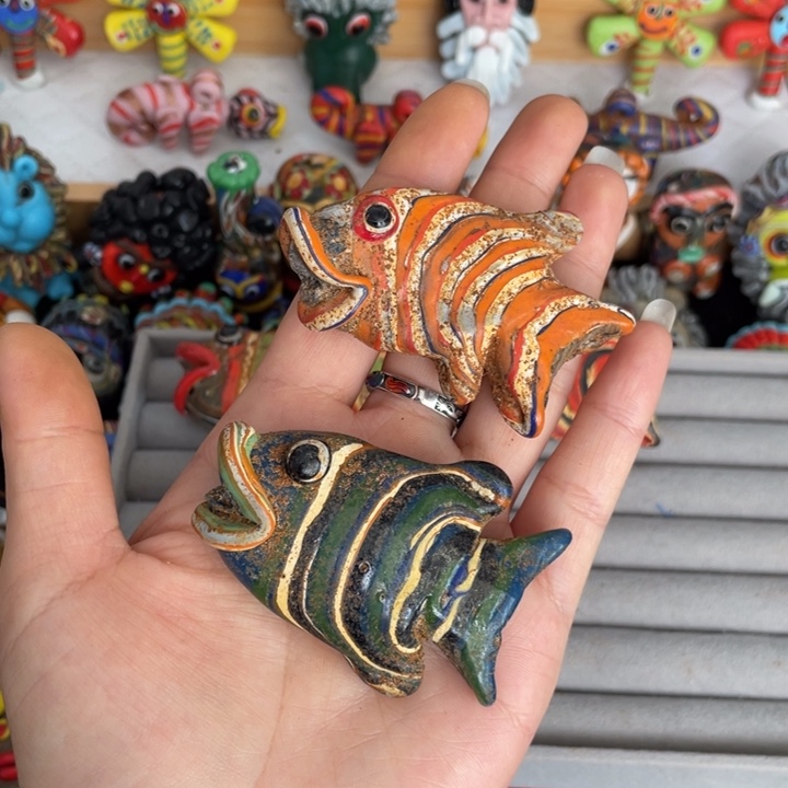 琉璃饰品小鱼两条不退不换