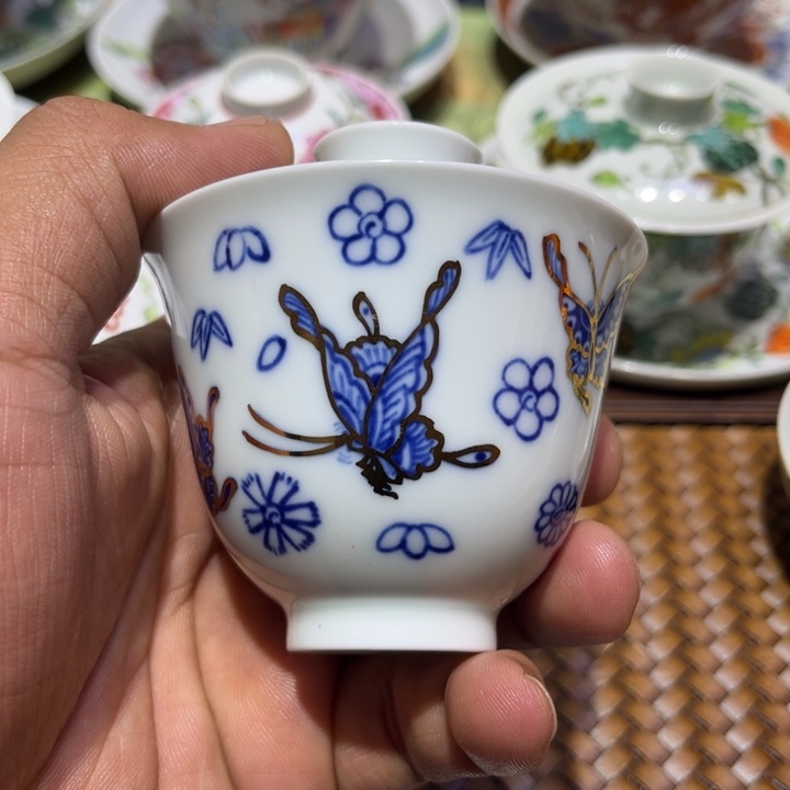 纯手绘精品盖碗杯