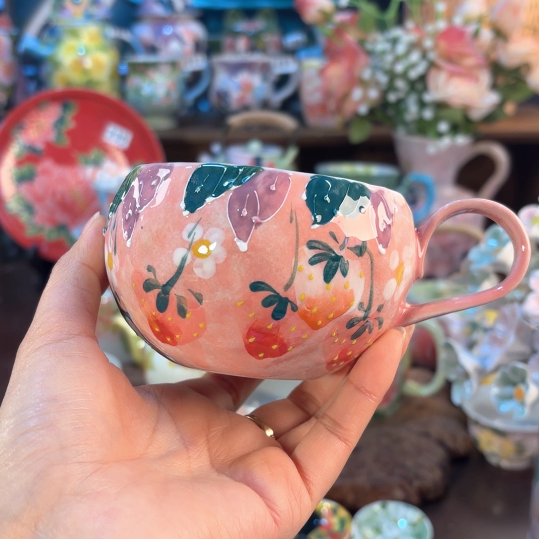 瓷片景德镇手绘高温釉下彩陶瓷茶具