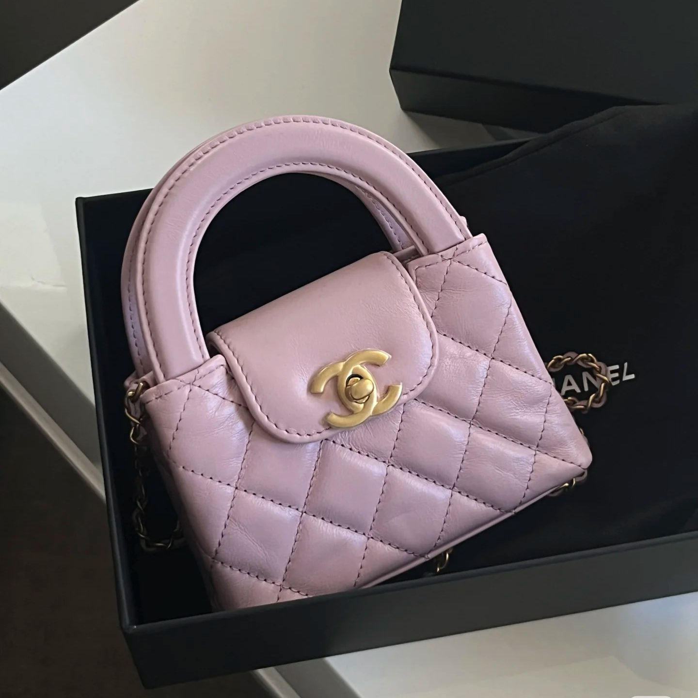 全新未使用 Chanel/香奈儿 7姐专场/香芋紫Kelly mini  链条包