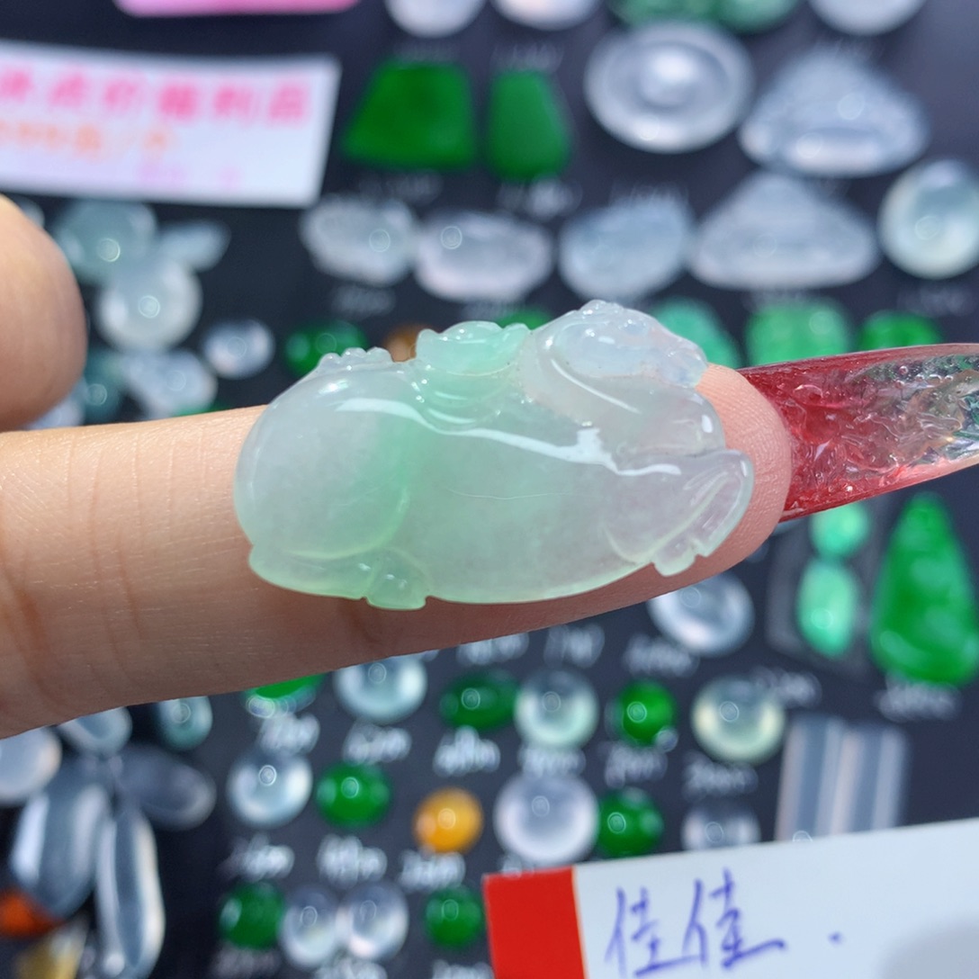 翡翠颈饰未镶嵌纯天然缅甸A货翡翠