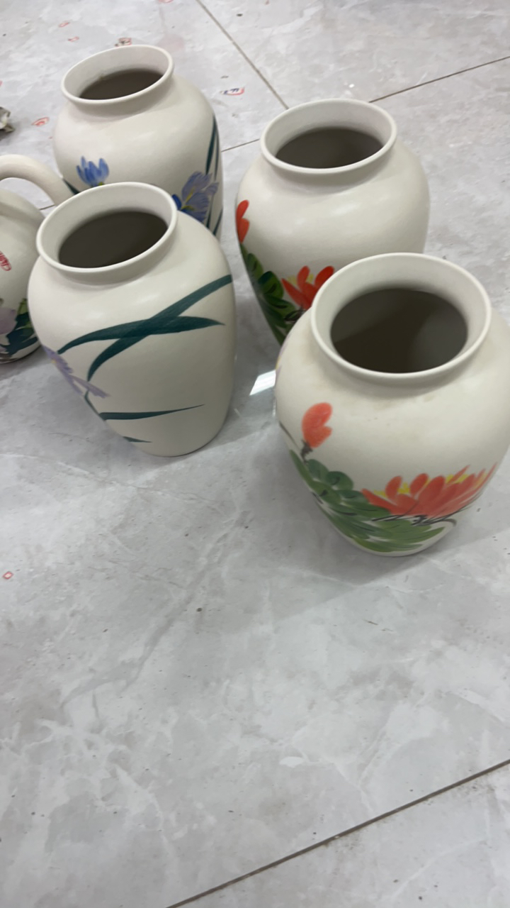景德镇陶瓷手绘花瓶60不指定花色