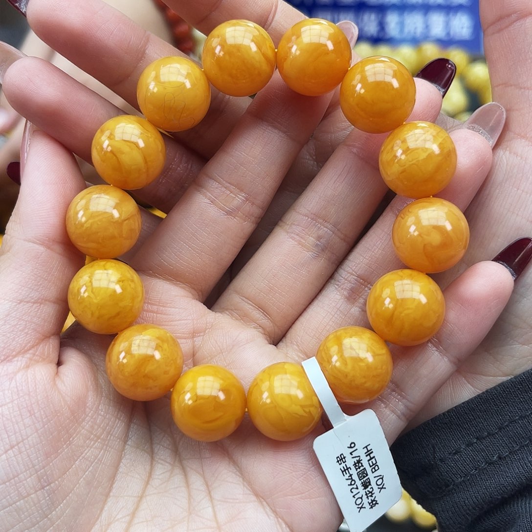 琥珀未镶嵌颈饰16m花蜡