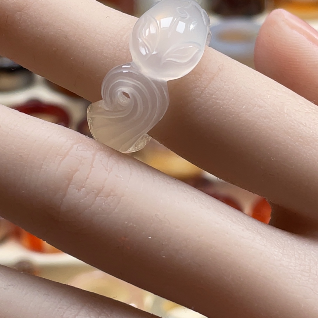 玛瑙/玉髓未镶嵌戒指Z16.6港13