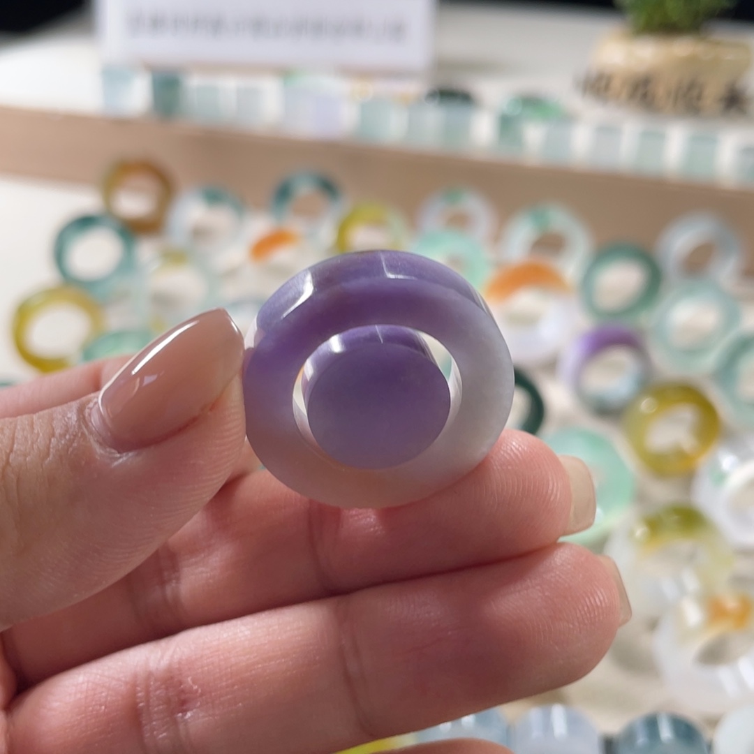 定制翡翠未镶嵌特色红紫双彩