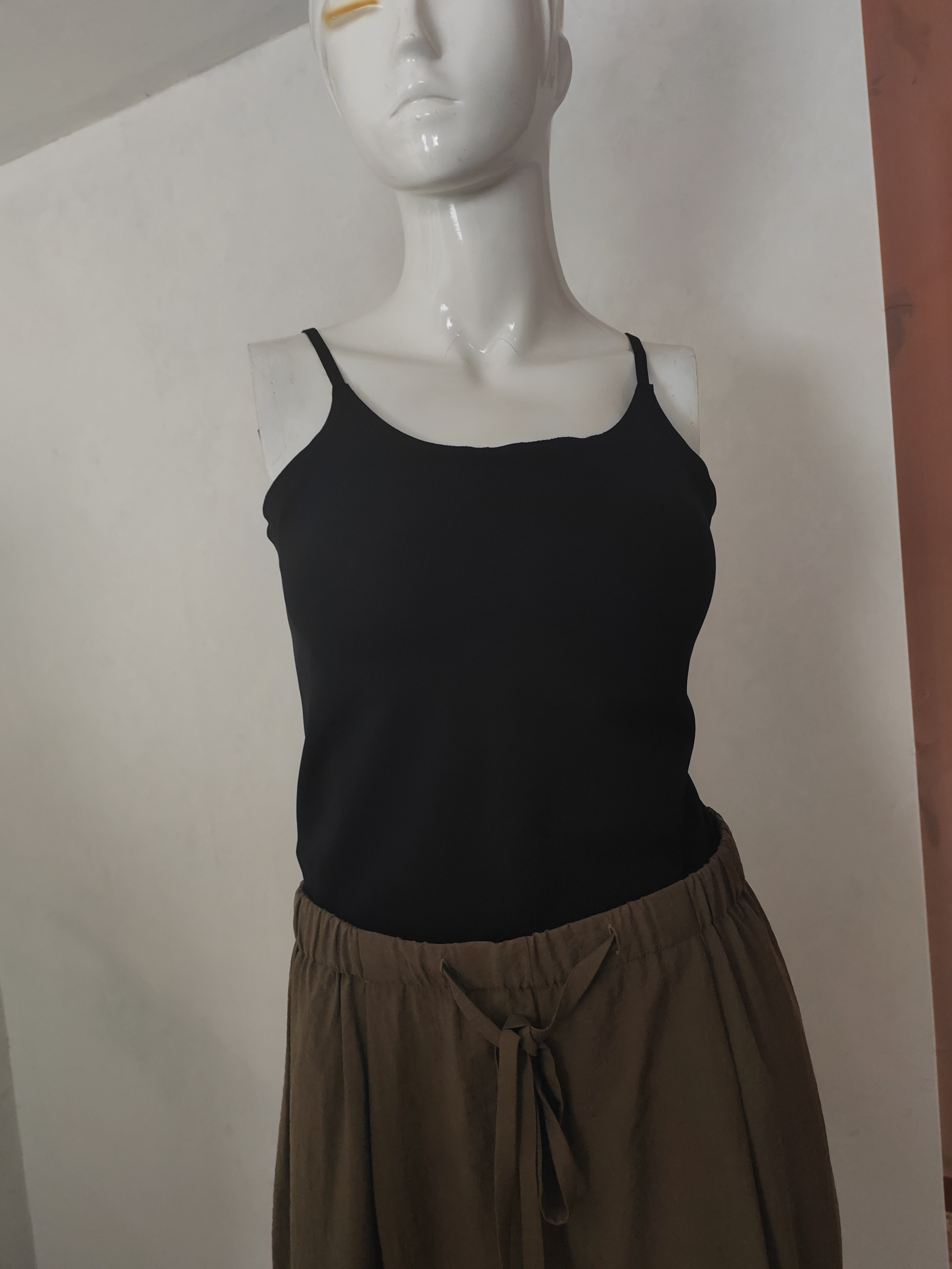 【89%桑蚕丝】真丝无痕背心罩杯一体式百搭女背心打底夏季简约