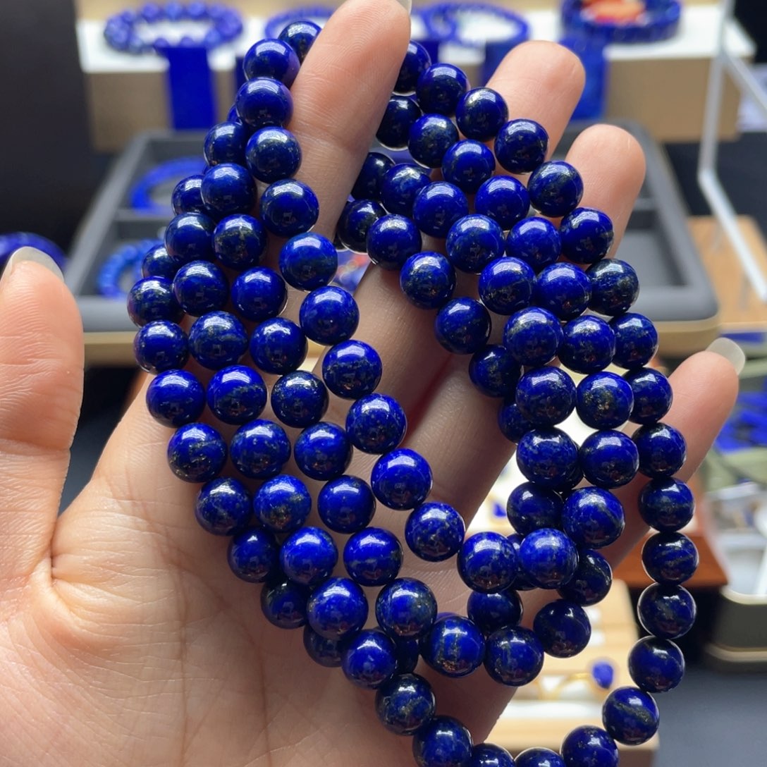 未镶嵌青金石手链8mm108觉*