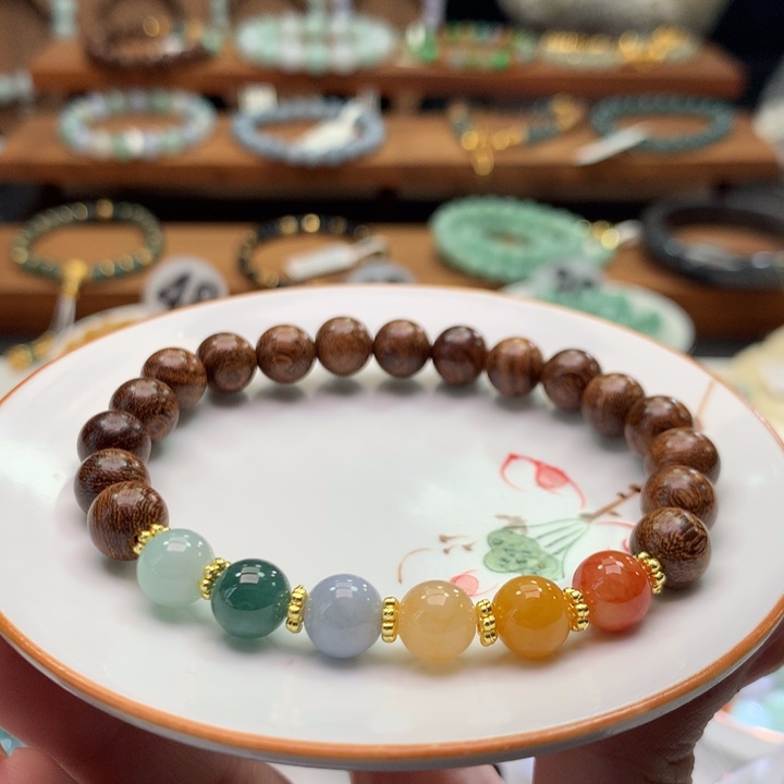 翡翠未镶嵌手链翡翠d39卡7.8