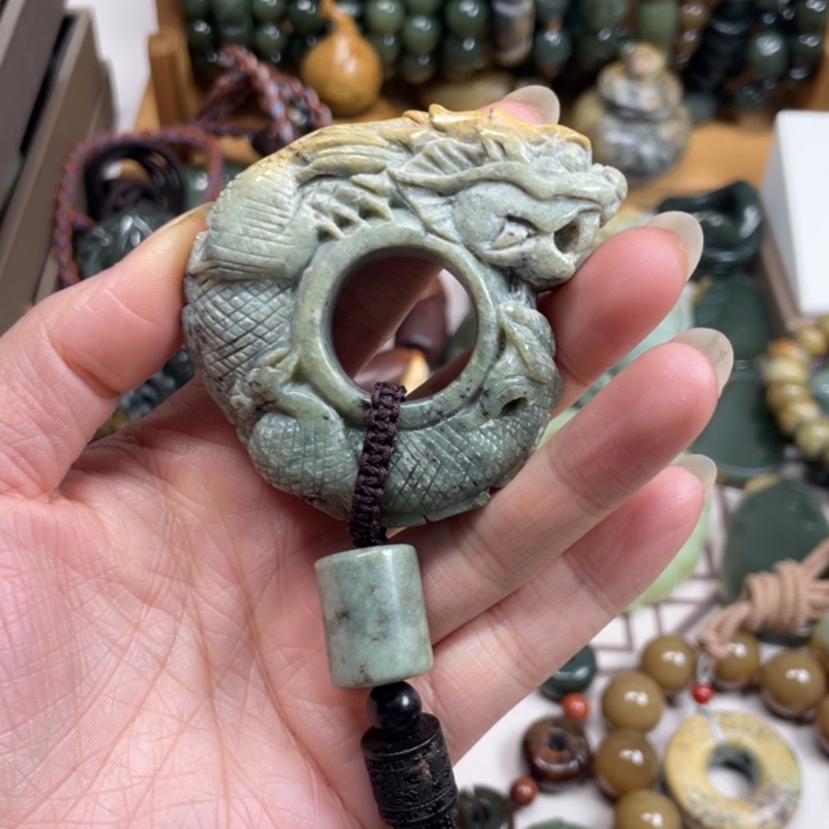 【闪购商品】岫岩河磨玉（透闪石质玉）手把件未镶嵌