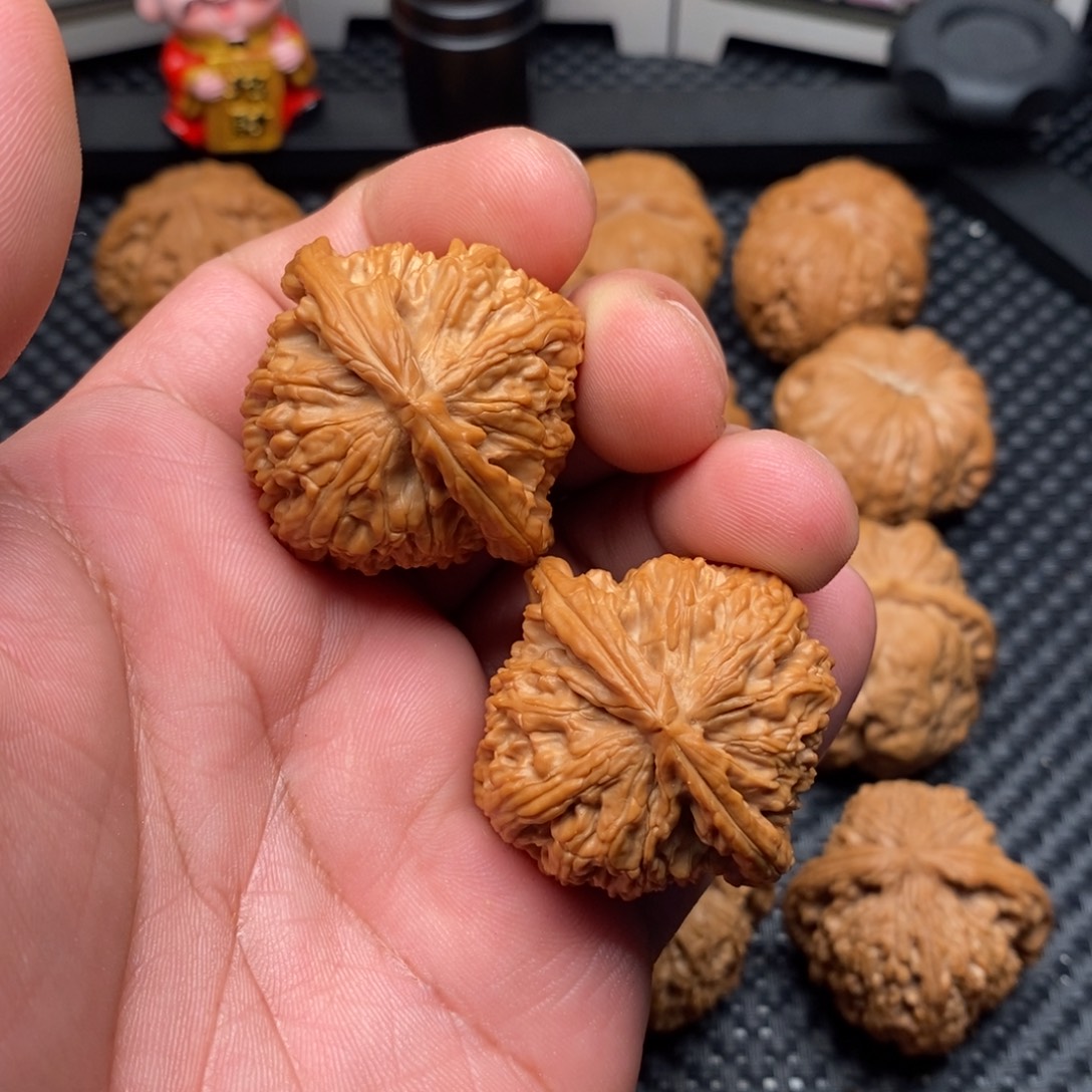 人***多文玩核桃把件全品角白39.5尺