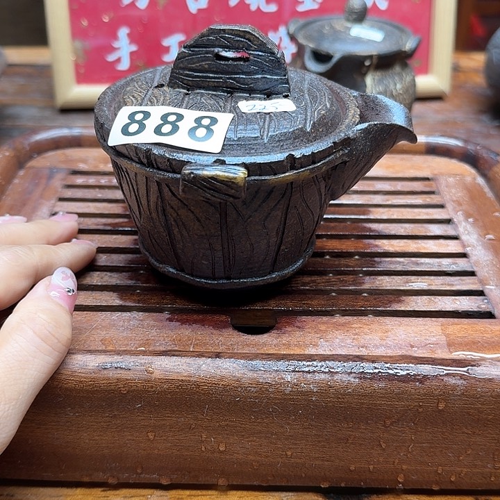 纯手工制作粗陶茶具