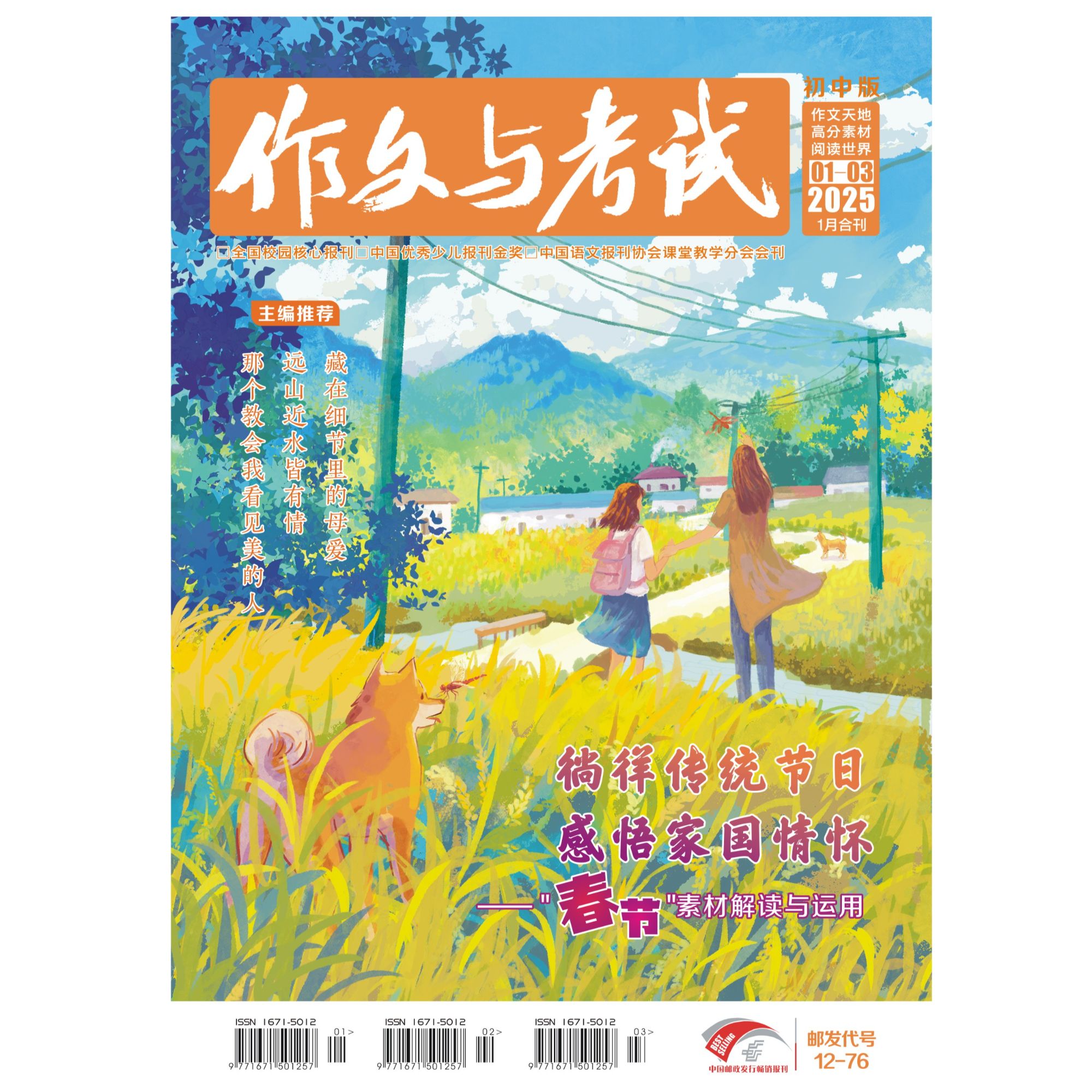 作文与考试《作文与考试》初中版语文纸质杂志2025年全年单月刊
